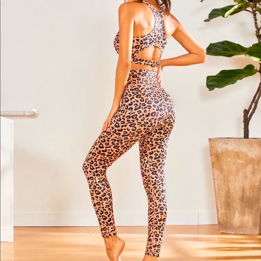Two piece sports bra and leggings set
